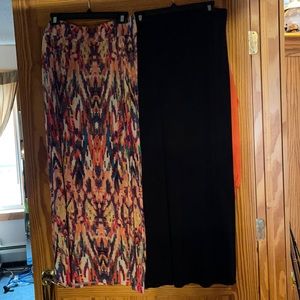 Two maxi skirts size large in excellent condition.. 1 blousegoes well  w skirts